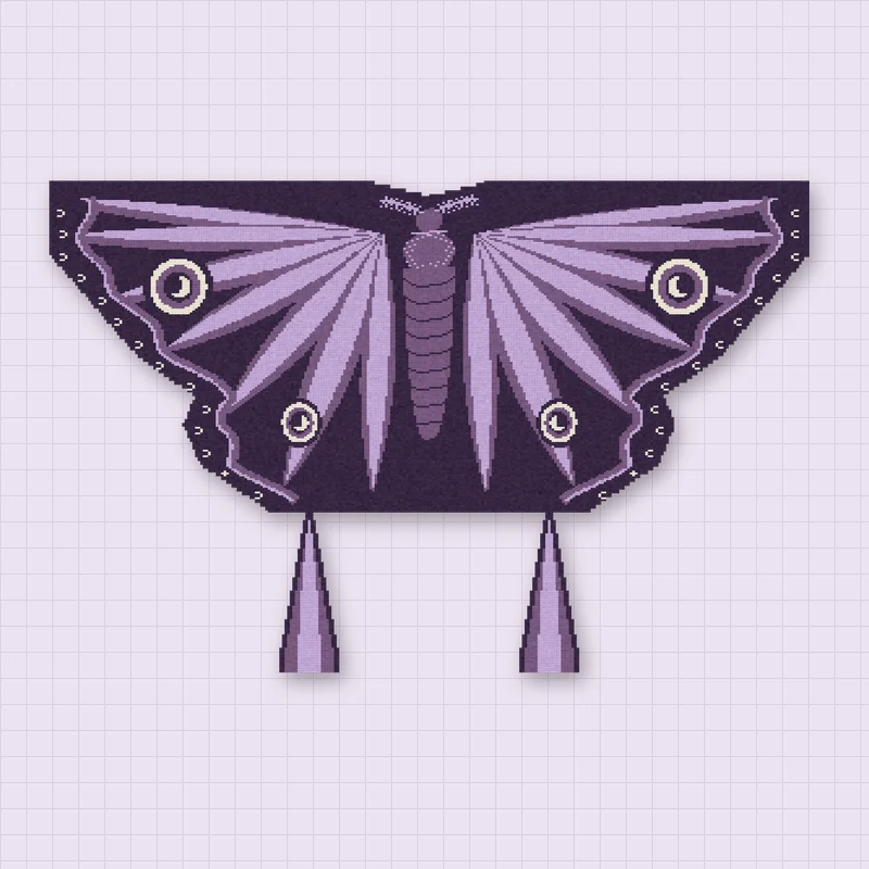 Lunaria moth-wing cardigan knitting and crochet pattern